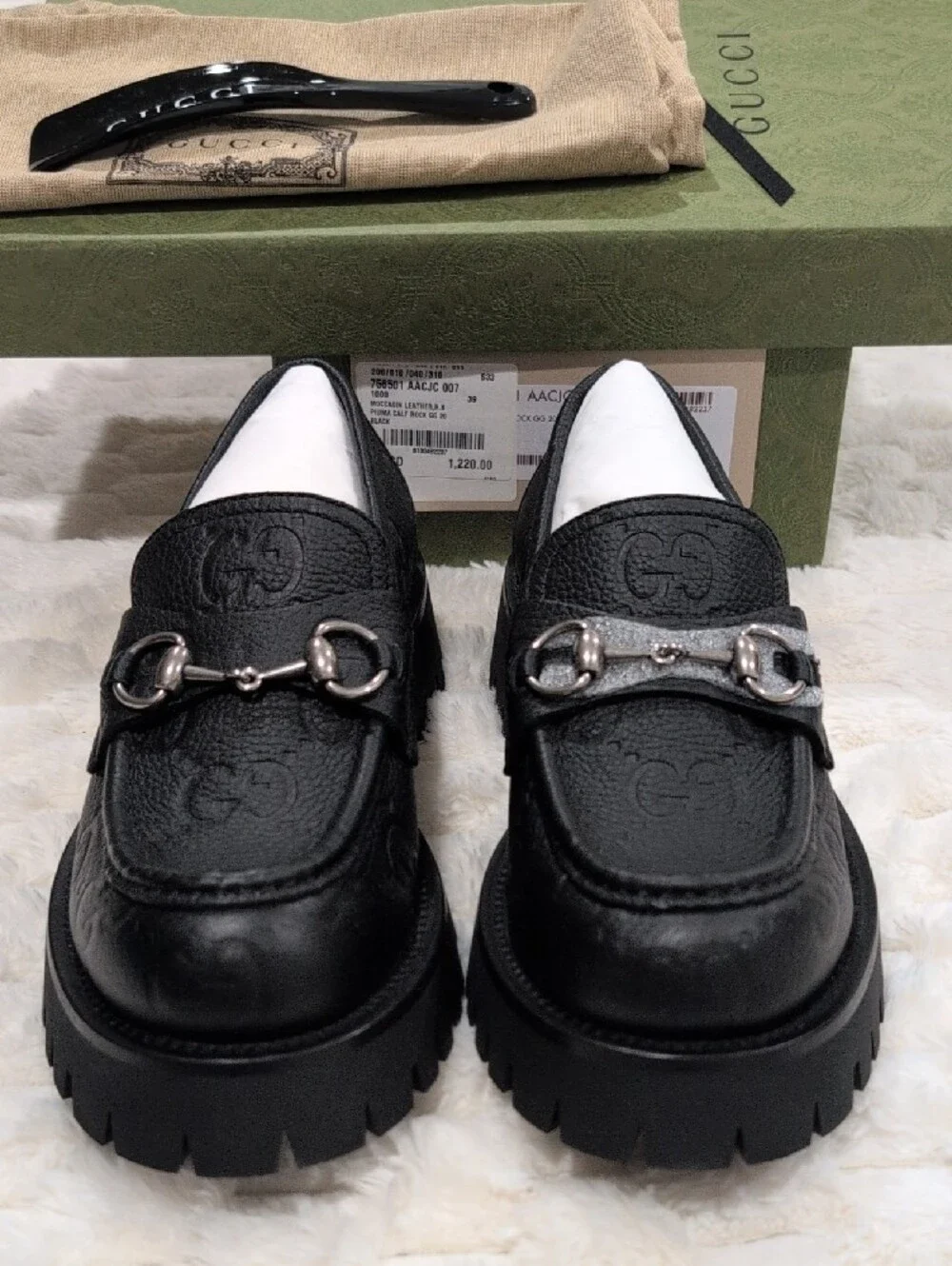 Gucci black leather